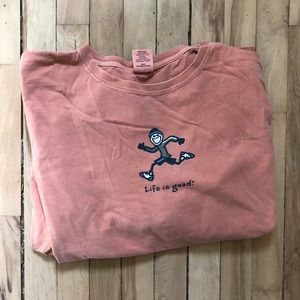 Men’s life is good running long sleeve T-shirt